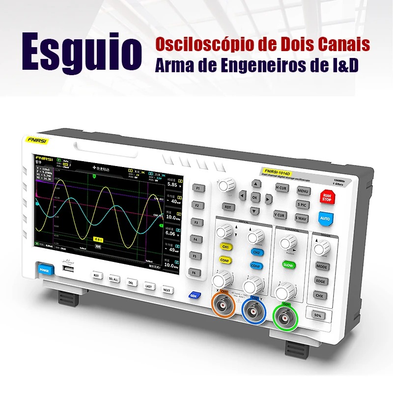FNIRSI 1014D Digital Oscillosc - Digital Storage Oscilloscope 100Mhz ulasan dan harga
